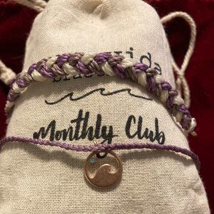 PURA VIDA Purple Wave Bracelet Set - NWOT